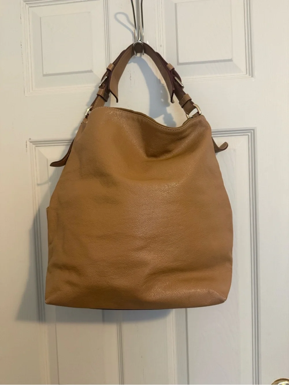 Dooney & Bourke Camel/Tan Leather Shoulder Hobo Bag